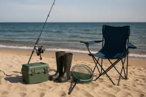 Cosa serve davvero per una giornata di pesca in mare dalla spiaggia? L’equipaggiamento che non può mancare
