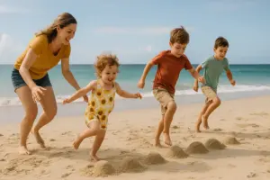 Giochi da fare in spiaggia con i bambini: idee semplici che sviluppano creatività e movimento