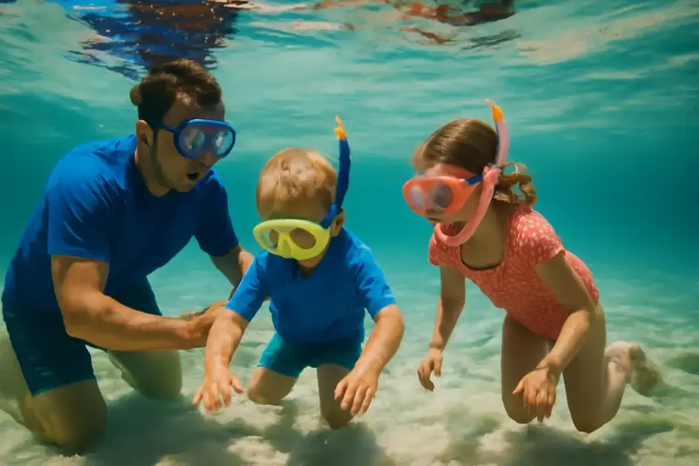 Snorkeling con bambini in acque basse: i fondali che eliminano ogni rischio