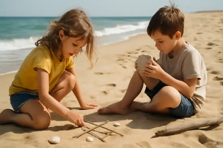 Giochi in spiaggia senza attrezzatura: quello che basta trovare sulla riva