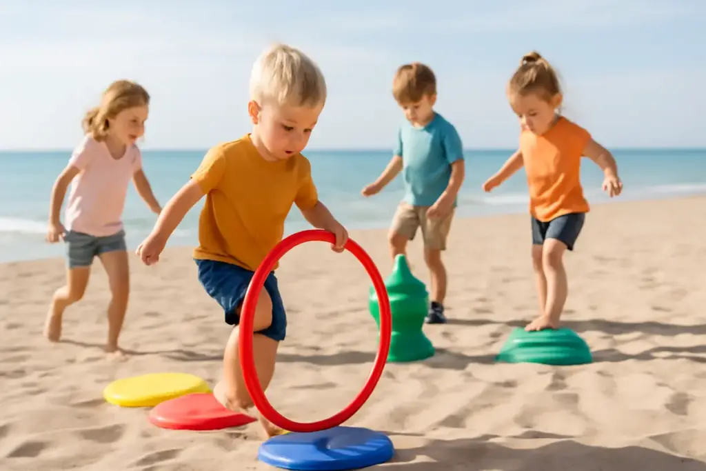 Giochi motori in spiaggia per bambini piccoli: età giusta e spazio ideale
