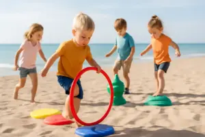 Giochi motori in spiaggia per bambini piccoli: età giusta e spazio ideale