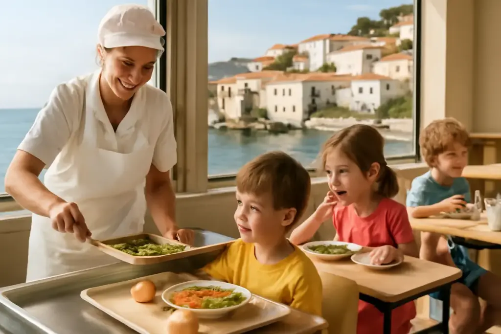 Villaggi sul mare con bambini piccoli: i servizi di mensa che fanno la differenza